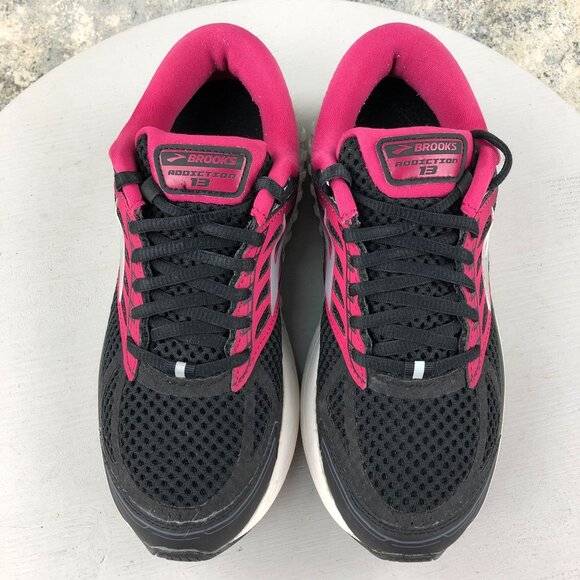 Brooks Women's Size 7.5 2A Addiction 13 Black Pink Running Sneakers 1202532A070 - Picture 3 of 13